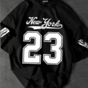 Premium Black Oversized Varsity T-Shirt